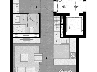 appartement attique neuf, traversant avec grand balcon
