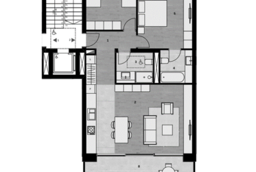 vendu / confortable logement 3.5 pièces tranversant